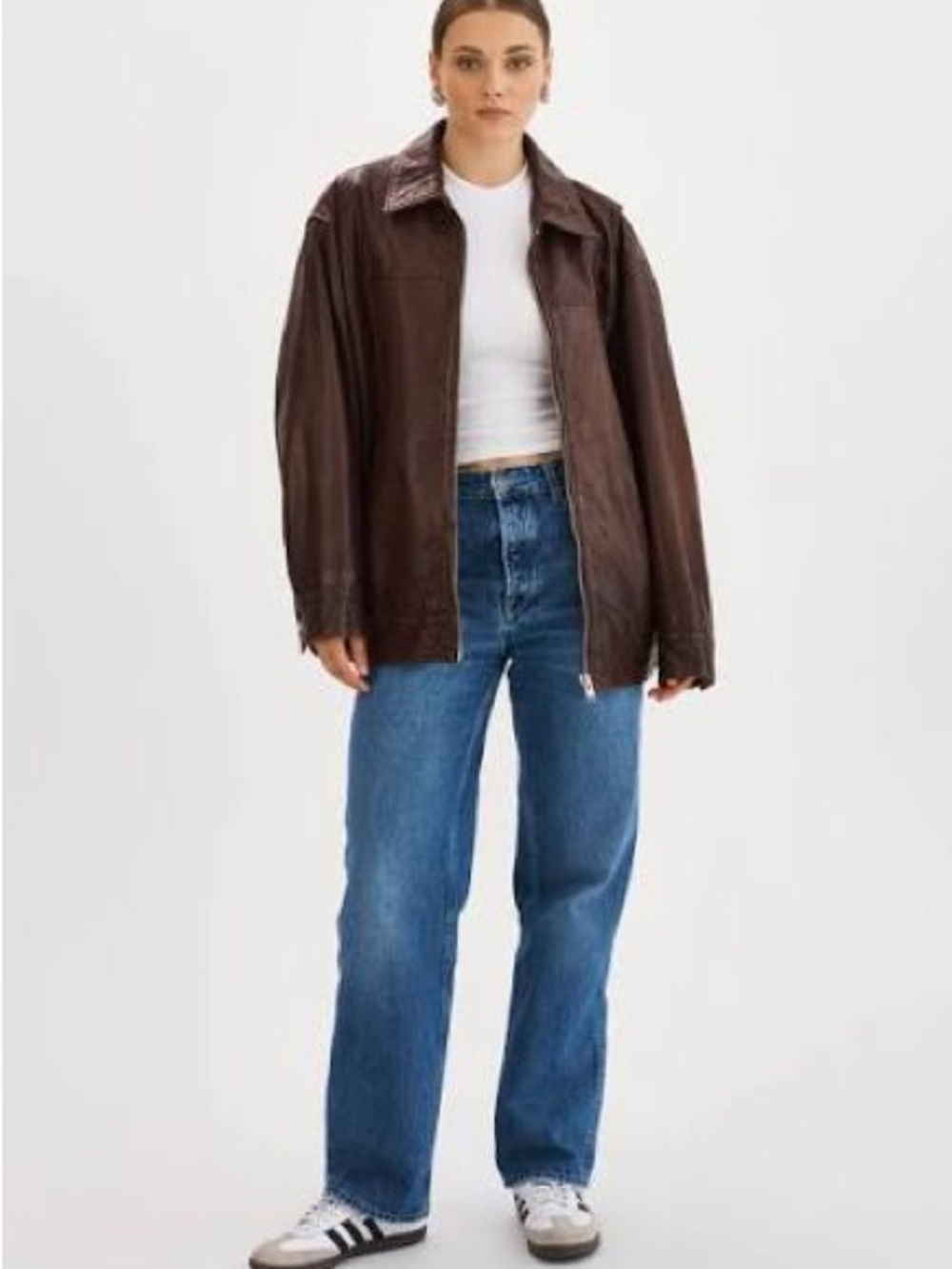 Lamarque Theia Dark Brown 100% Leather Bomber Jacket - Picture 2 of 5